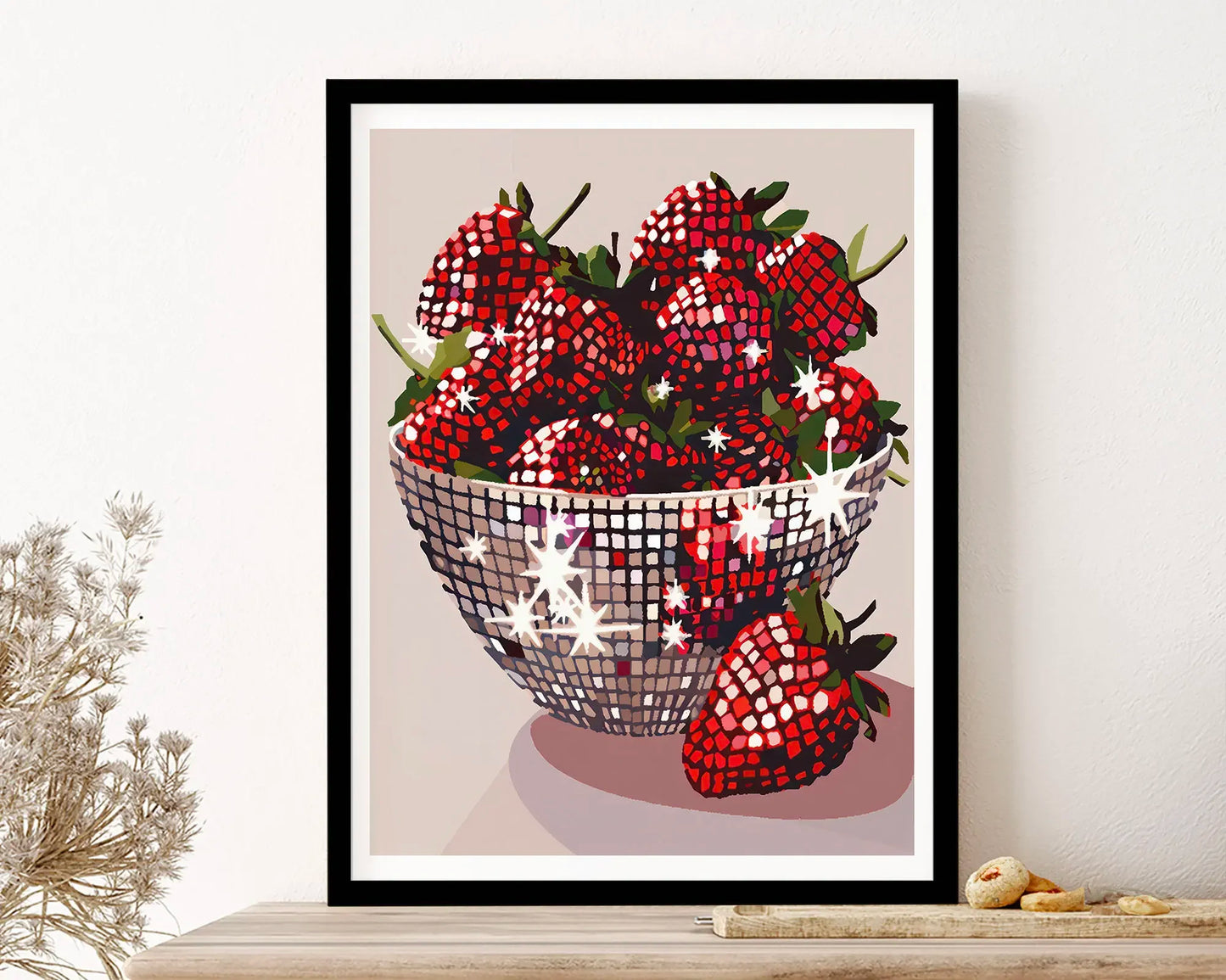 DiscoBerry | Disco Strawberry Künstlerisches Wandposter