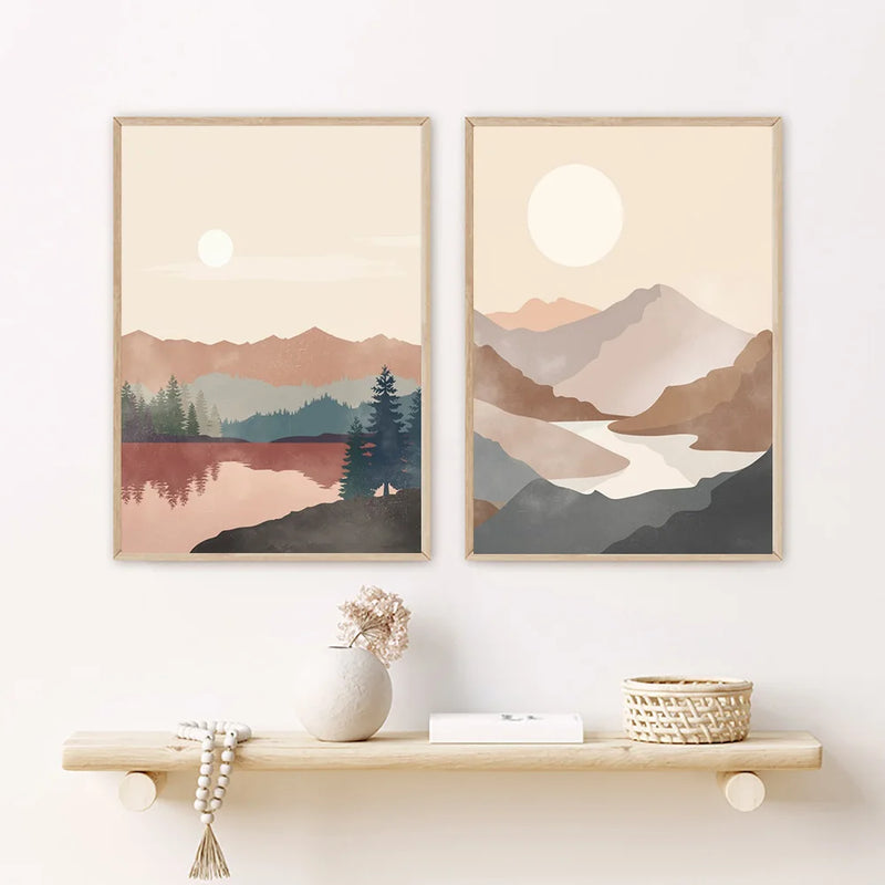 MountainDream | Boho Bergsee Poster