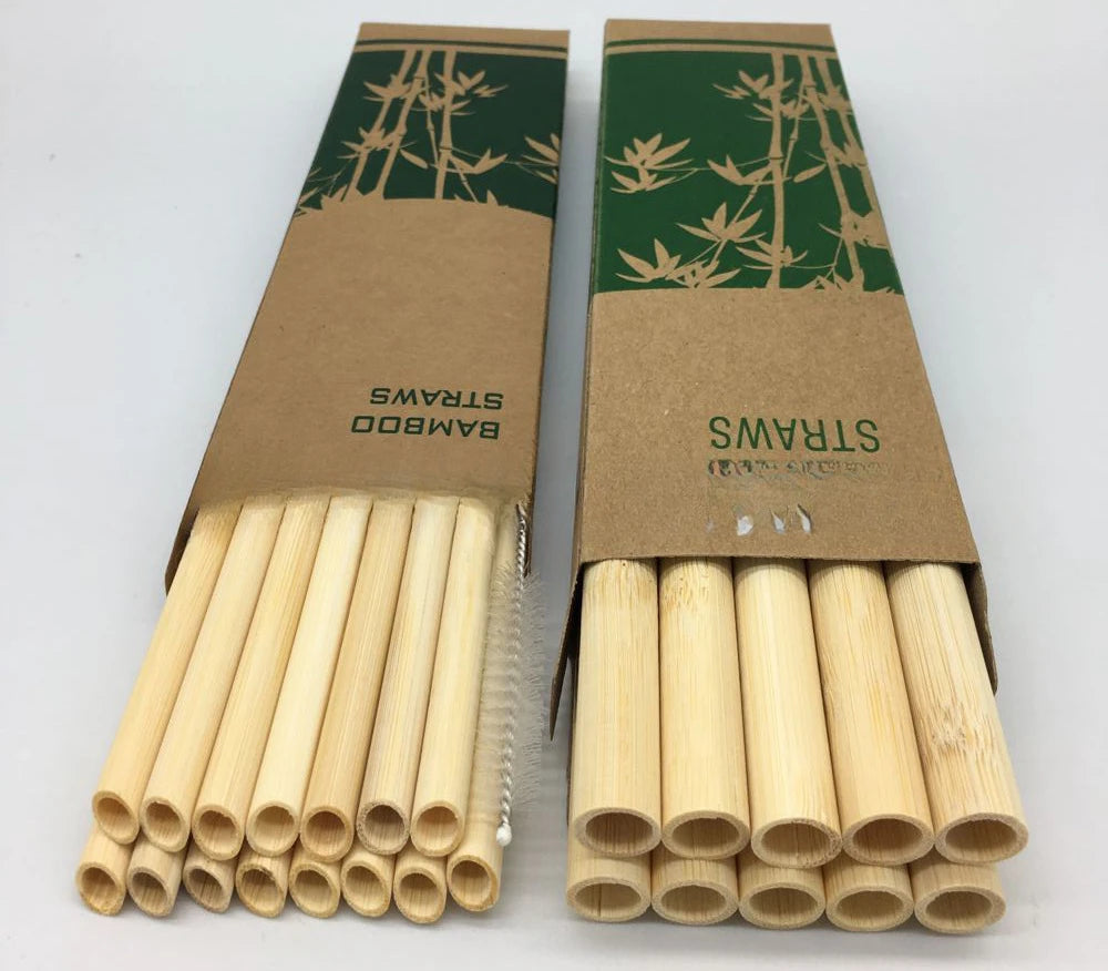 BambooCheers | Natürliche Bambus-Strohhalme Set mit Eco Reinigungsbürste