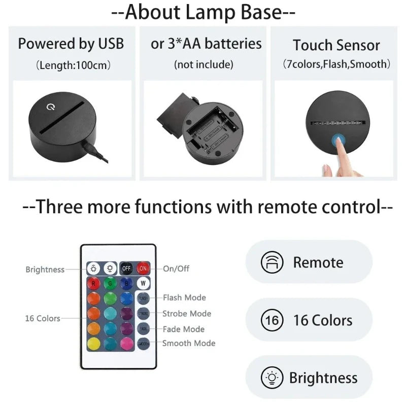 RadiantOtaku  - Anime Tabelle 3d Lampe