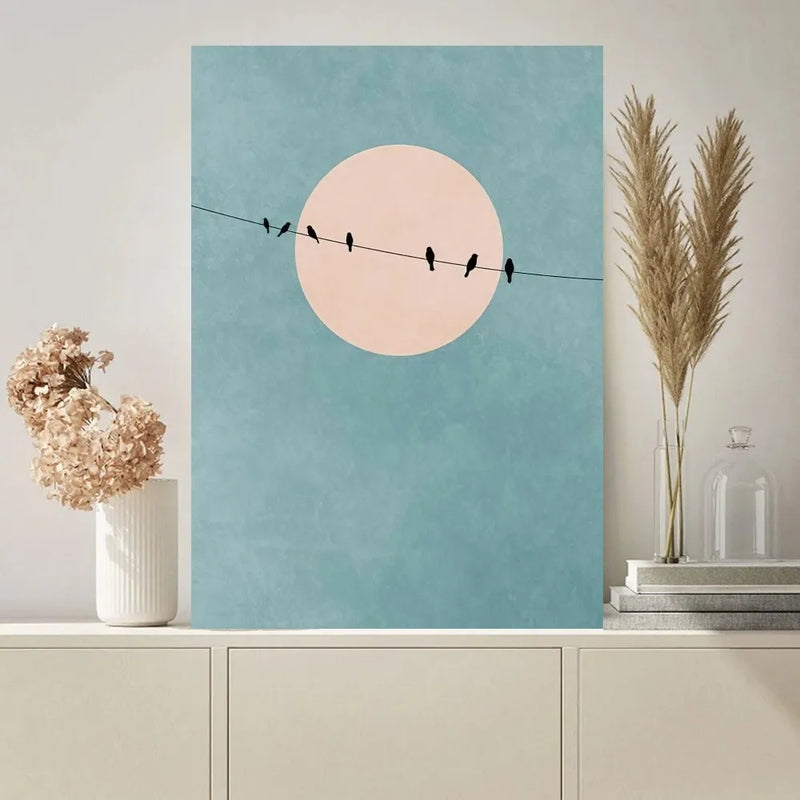 MoonLines | Minimalistische Leinwandkunst