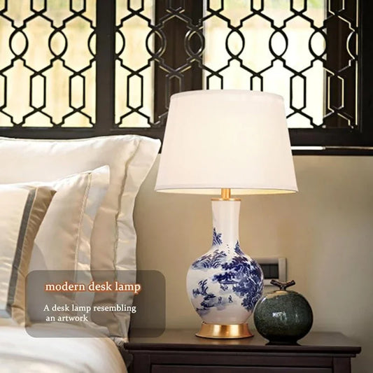 TraditionalCharm | Chinoiserie-Schreibtischlampe