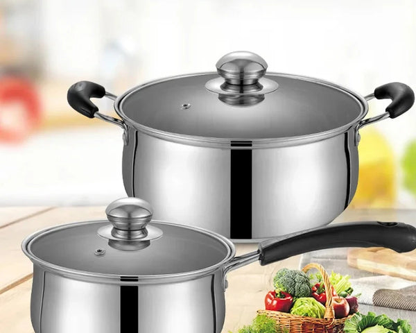 QuickCook | 3 teiliges Kochgeschirr Set aus Edelstahl