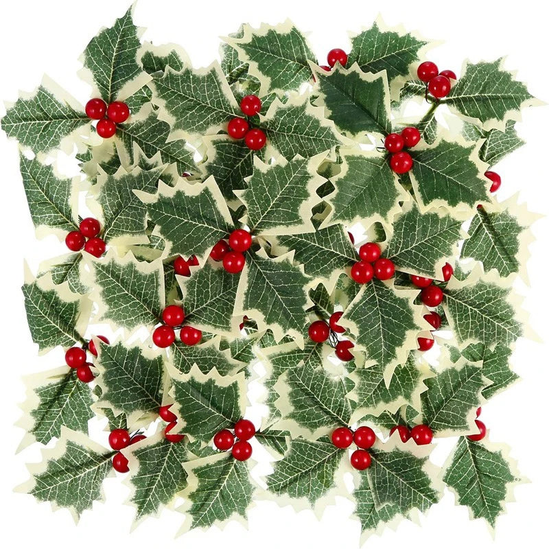 HolidayWreath | 50 Stück Weihnachtsblätter-Dekoration