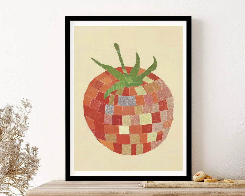 DiscoBerry | Disco Strawberry Künstlerisches Wandposter