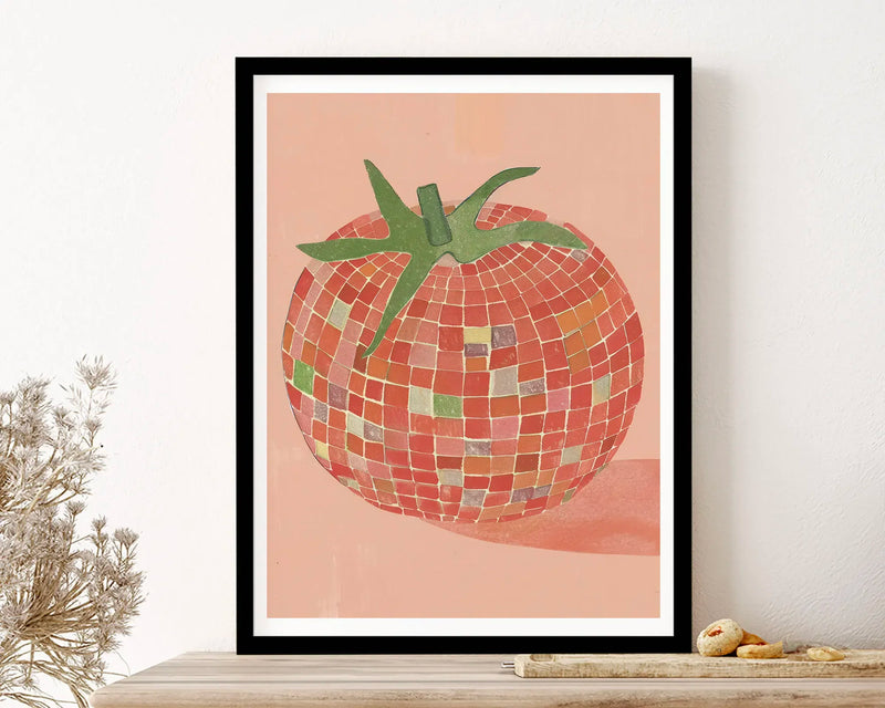 DiscoBerry | Disco Strawberry Künstlerisches Wandposter