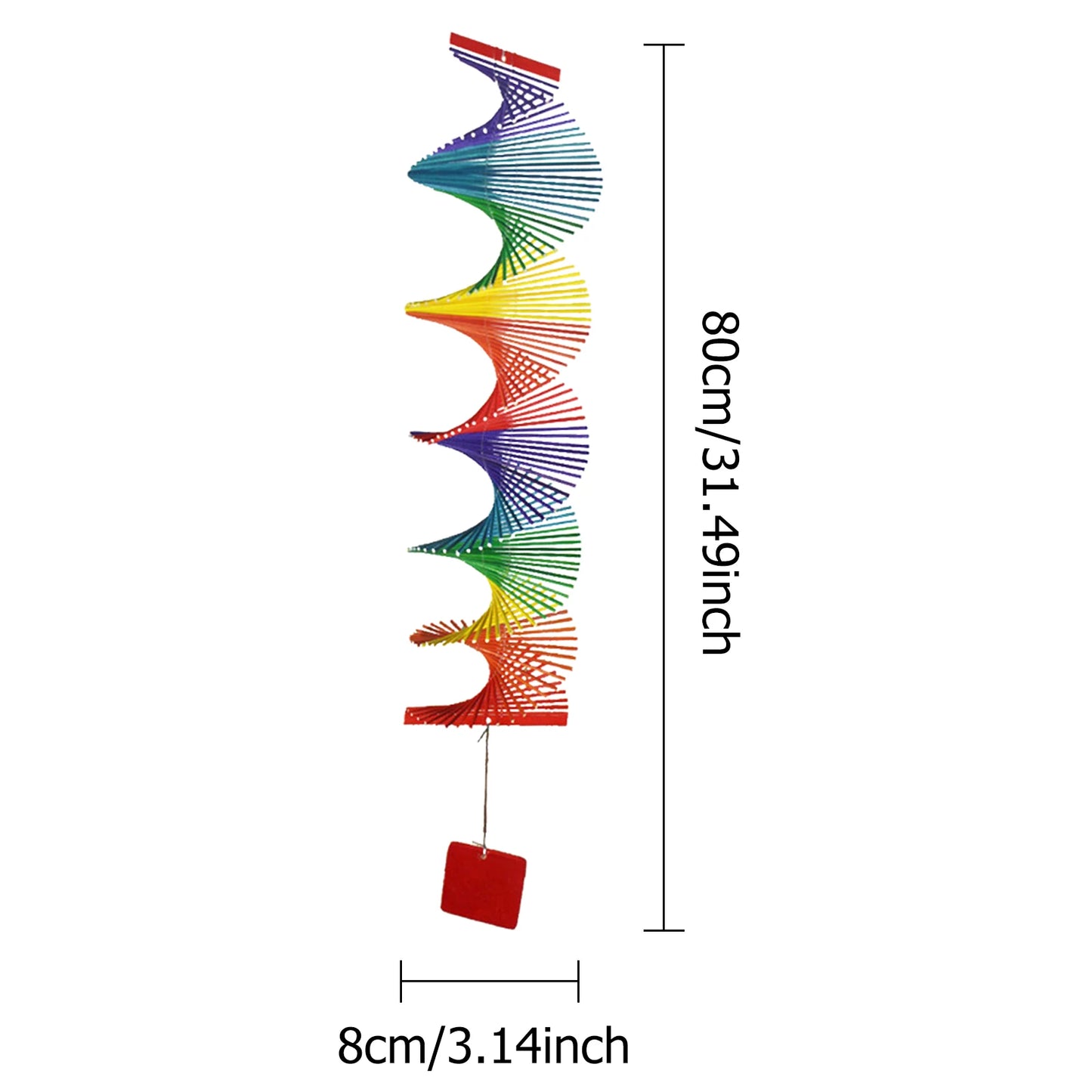 AngelicSpiral - Buntes Eisen-Windspiel