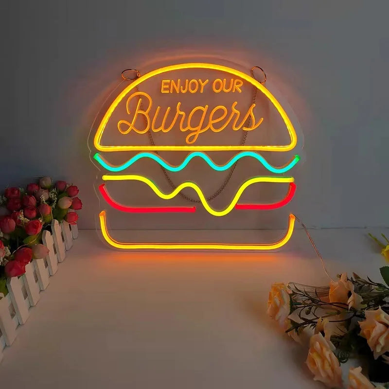 TastyTidbits - Neon Nachtlicht für Fast Food