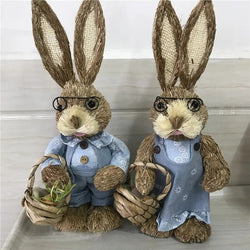 BunnyHello - Strohhase Gruß Ornament