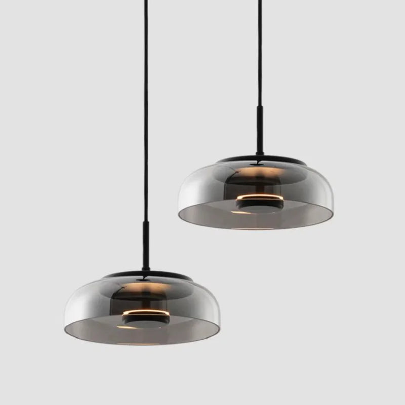 IndustrialLuxe - Geometrische Glas-Pendelleuchte