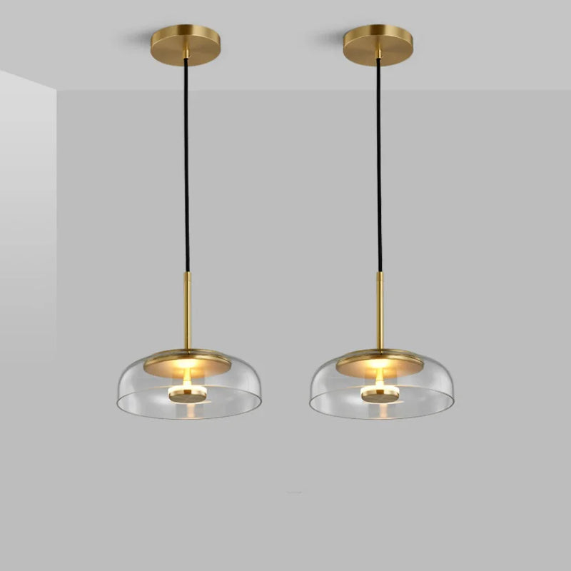 IndustrialLuxe - Geometrische Glas-Pendelleuchte