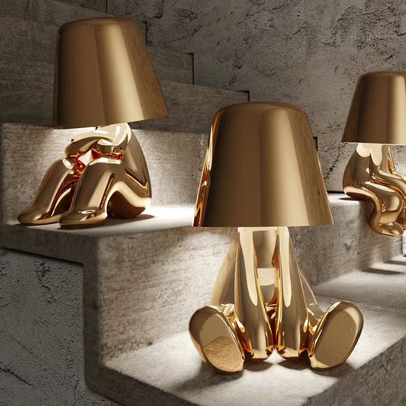 RegalGlow | Goldener Mann Tischlampe