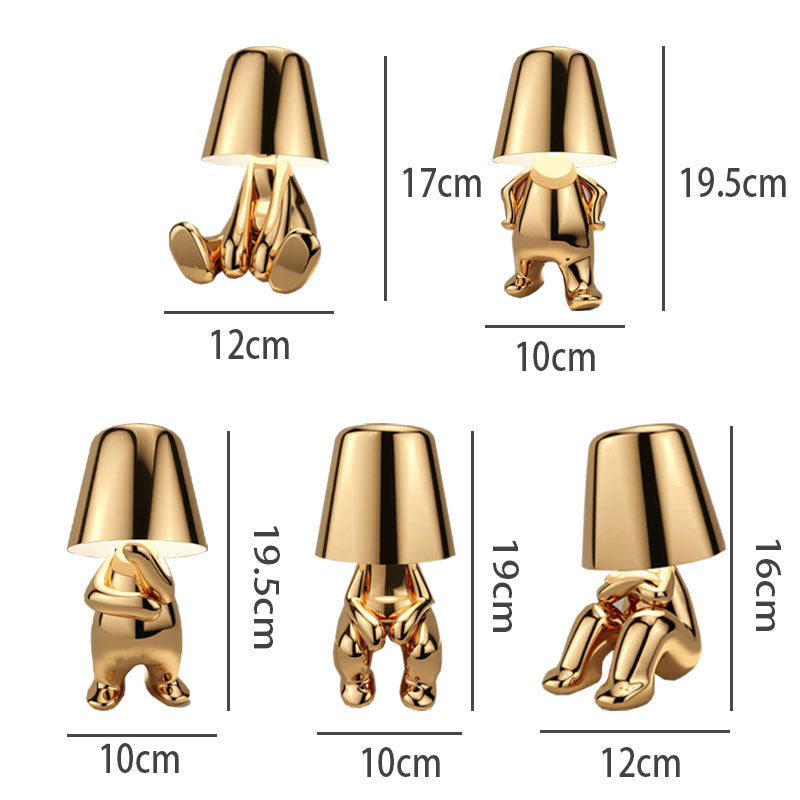 RegalGlow | Goldener Mann Tischlampe