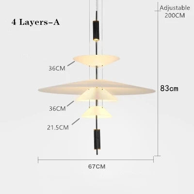 Moderne Schirmlampe aus Acryl