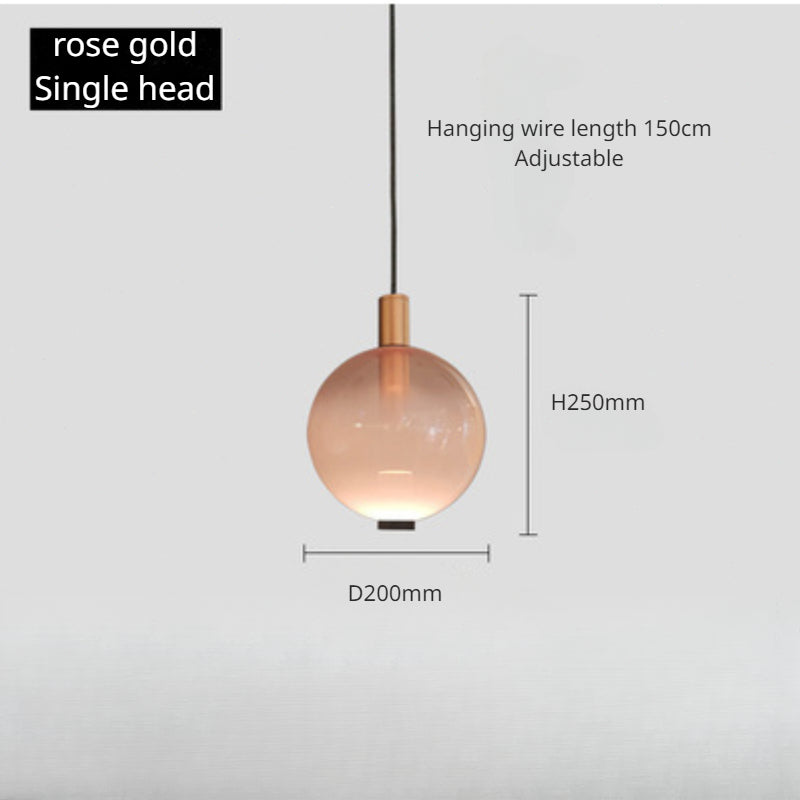 Minimalistische farbige Led Glas Lampe