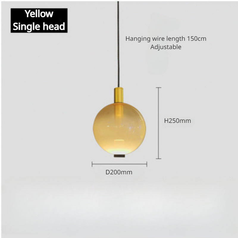 Minimalistische farbige Led Glas Lampe