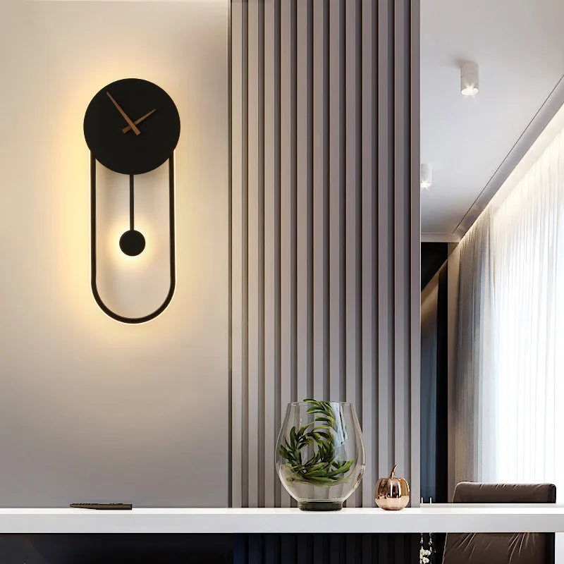 Moderne Led Uhr Wandleuchte