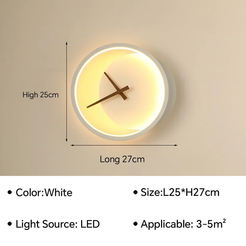 Moderne Led Uhr Wandleuchte