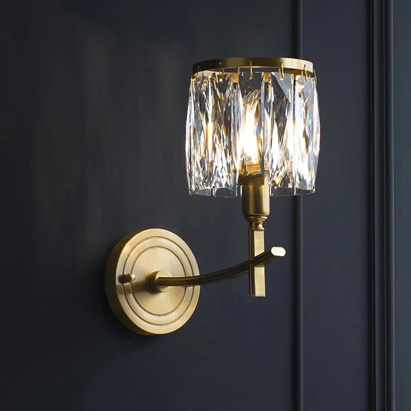 Moderne Gold Led Kristall Lampe