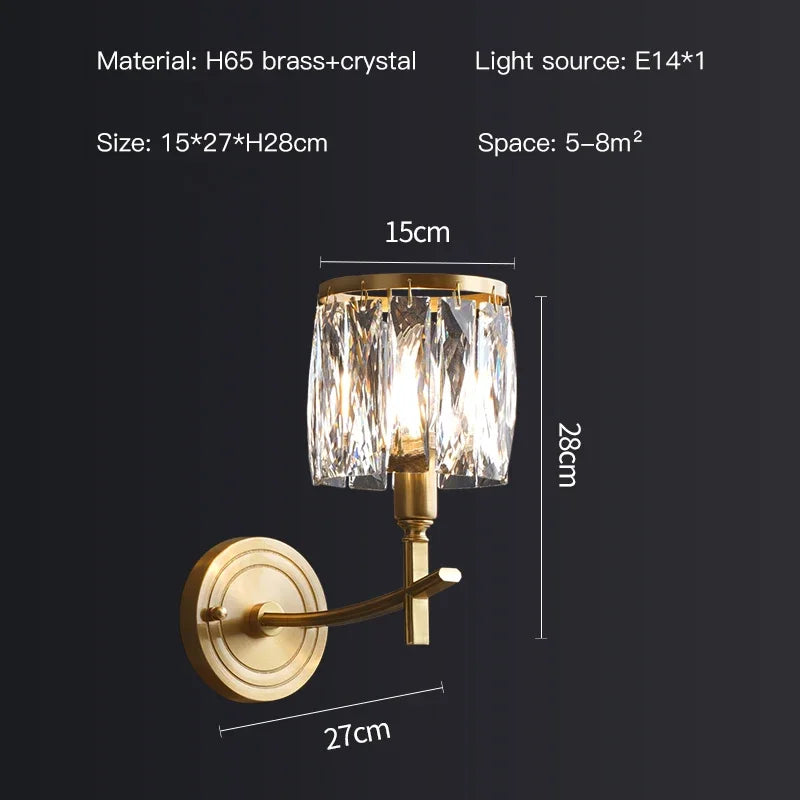 Moderne Gold Led Kristall Lampe