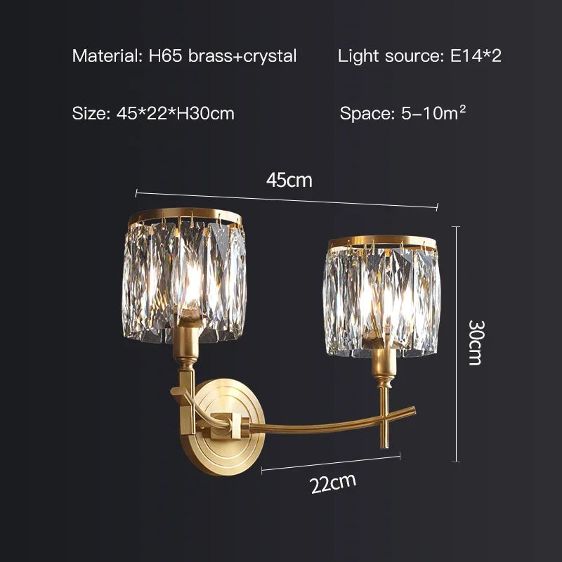 Moderne Gold Led Kristall Lampe