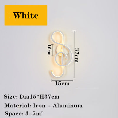 Nordische Musiknoten-Wandleuchte