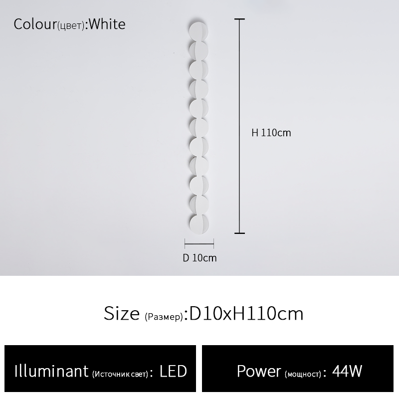 Moderne minimalistische Wandleuchte in Streifenform