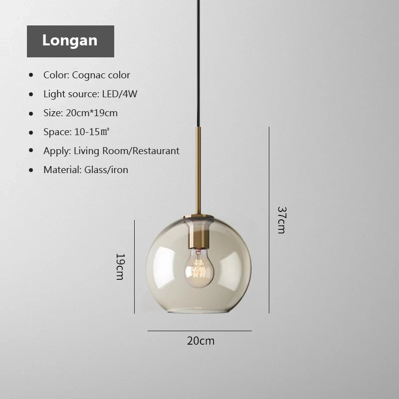 Moderne Glas-Hängelampe