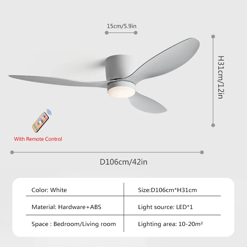 Nordische Led-Deckenventilatorlampe