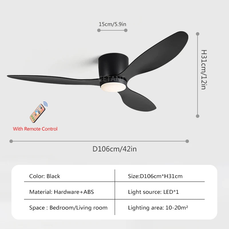 Nordische Led-Deckenventilatorlampe