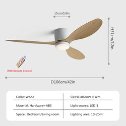 Nordische Led-Deckenventilatorlampe