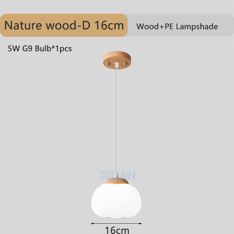 Moderne Natur Holz Pendelleuchte