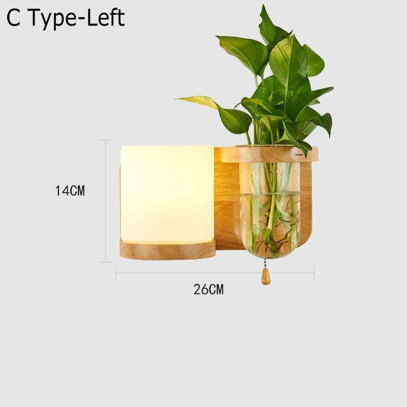 NordicGreen - Holz Blatt Lampe